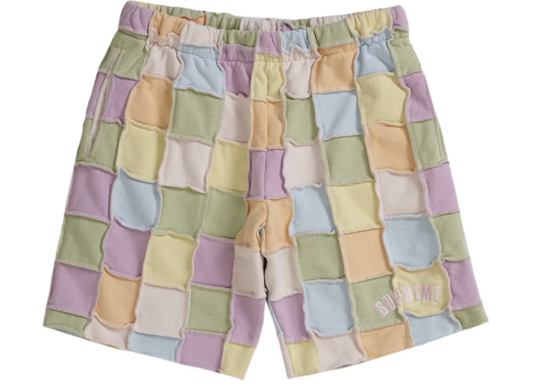 Supreme Reverse Patchwork Sweatshort Multicolor