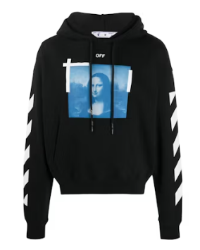 OFF-WHITE Mona Lisa Photograph Hoodie Black