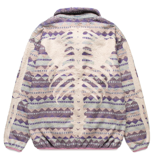 Kapital Ashland Stripe & Bone Fleece Zip Blouson Purple
