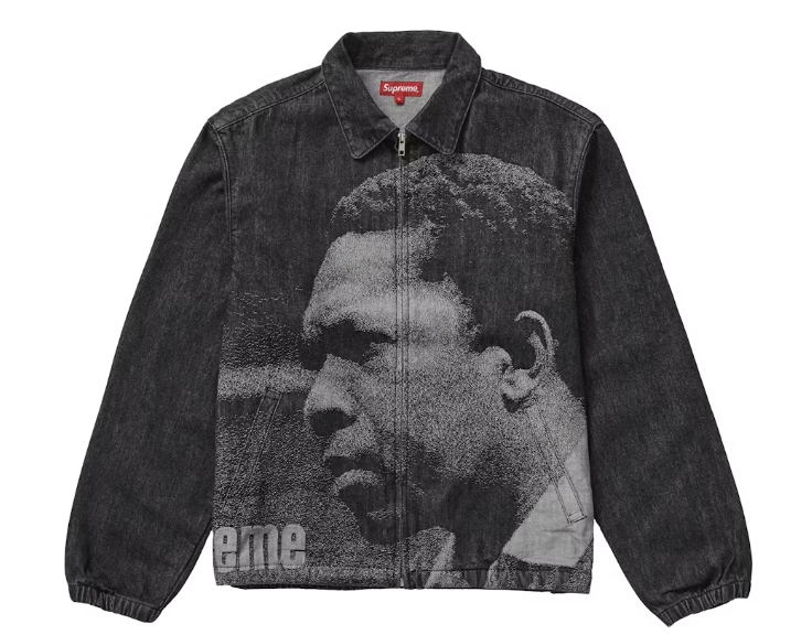 Supreme John Coltrane A Love Supreme Denim Harrington Jacket Black