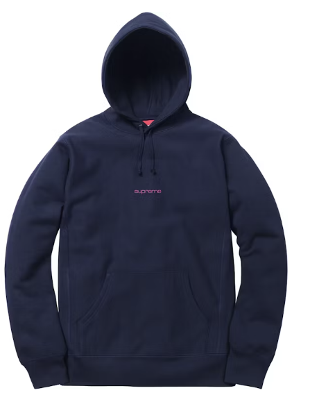 Supreme Compact Logo Hoodie Navy