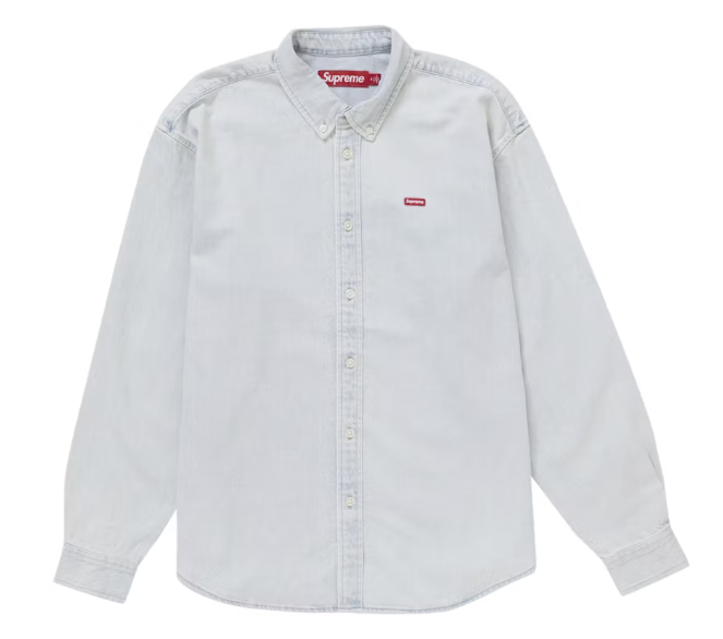 Supreme Small Box Shirt (FW24) Washed Denim