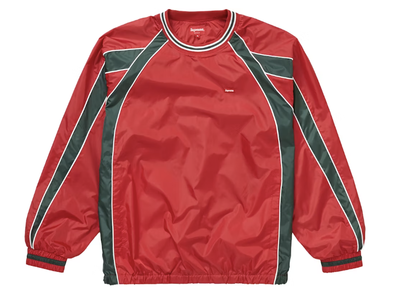 Supreme Piping Warm Up Pullover Red