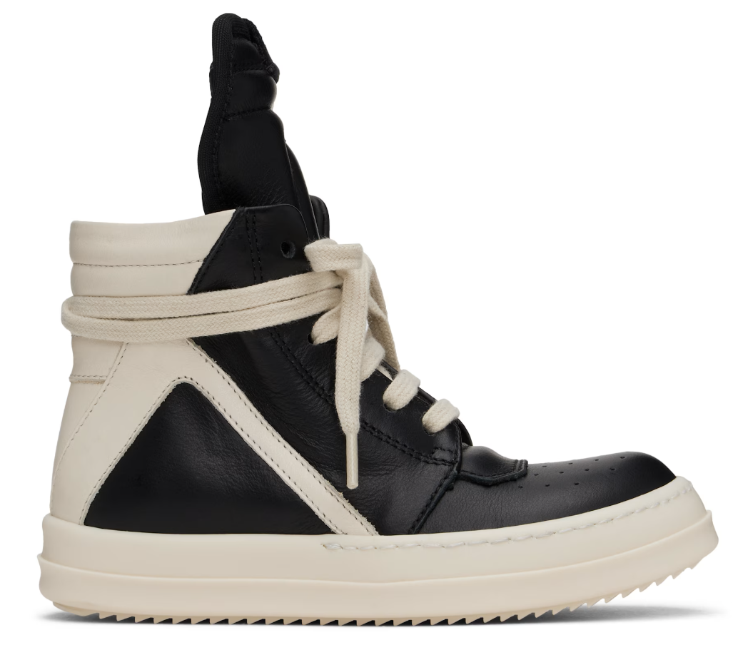 Rick Owens Kids Black Porterville Geobaskets Sneakers