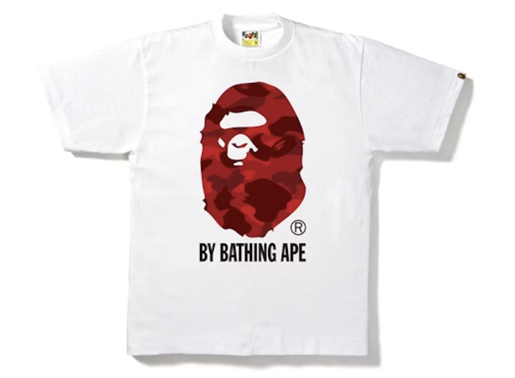 BAPE Color Camo By Bathing Tee White/Red