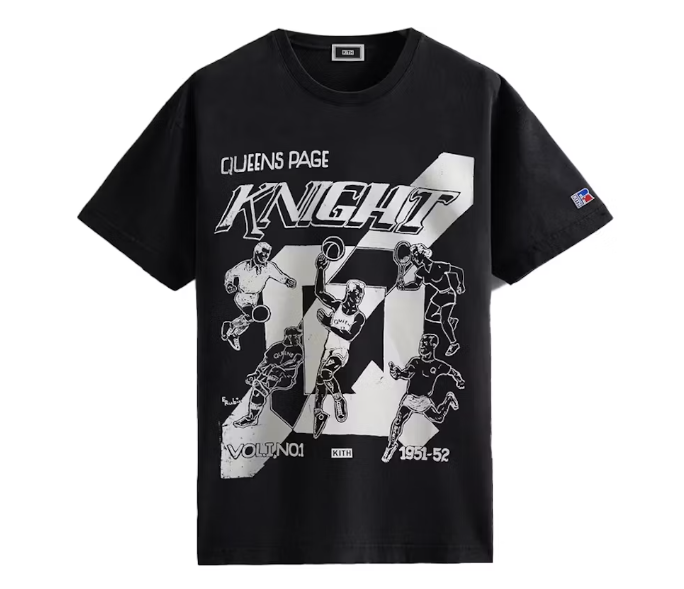 Kith Russell Athletic CUNY Queens College Knights Vintage Tee Black