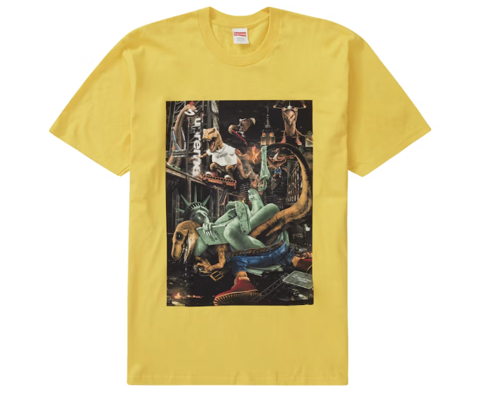 Supreme T-Rex Tee Yellow
