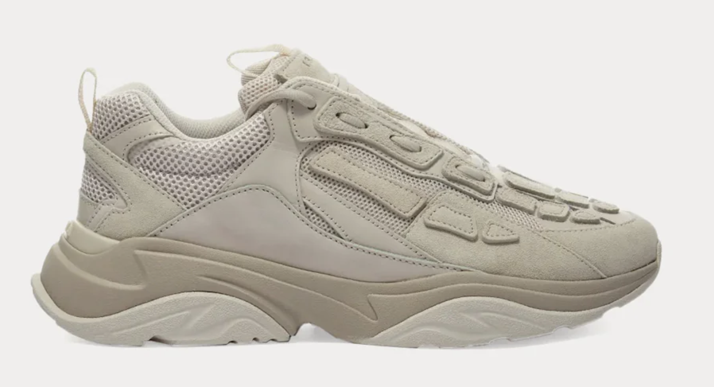 Amiri Bone Runner Warm Grey Low Top Sneakers