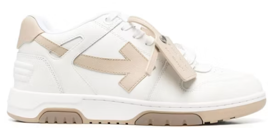 OFF-WHITE Out Of Office OOO Low Tops White Sand