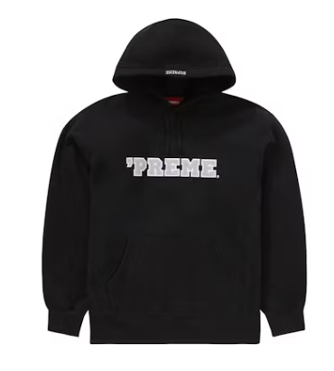 Supreme Preme Hooded Sweatshirt Black