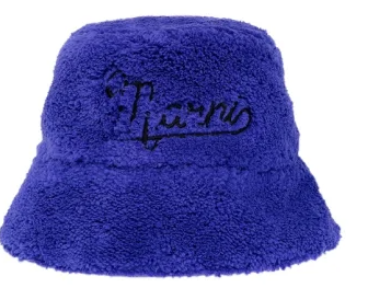 Marni Shearling Terry Cloth Bucket Hat Blue