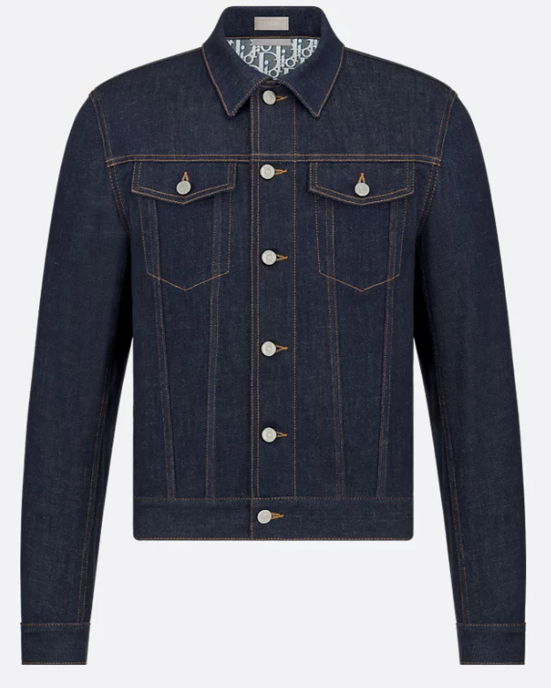 Dior Oblique Jacket Blue Raw Cotton Denim
