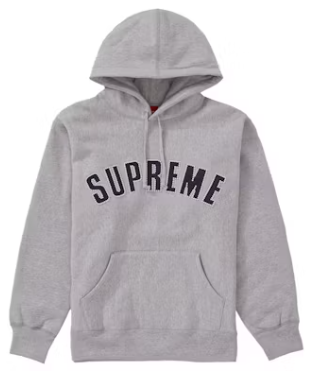 Supreme Pearl Logo Hooded Sweatshirt Heather Grey