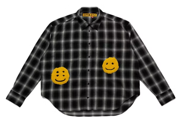Cactus Plant Flea Market Double Vision Check Shirt Black