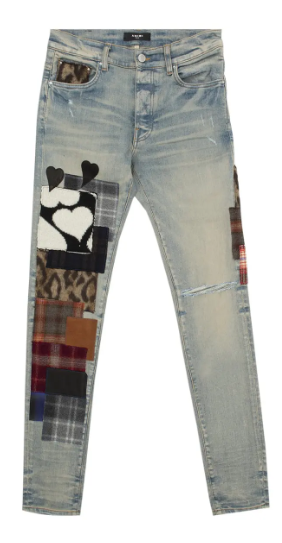 Amiri Art Patch Jeans Clay Indigo