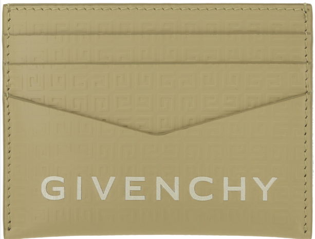 Givenchy Khaki 4G Micro Leather Card Holder