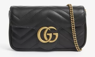 Gucci GG Marmont Mini Quilted Shoulder Bag Black