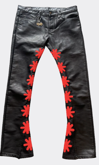 Lost Shdws Leather Pant Black/Red