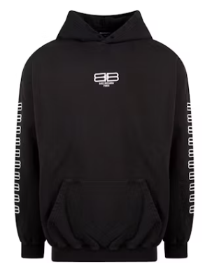 Balenciaga BB Pixel Embroidery Sweatshirt Black