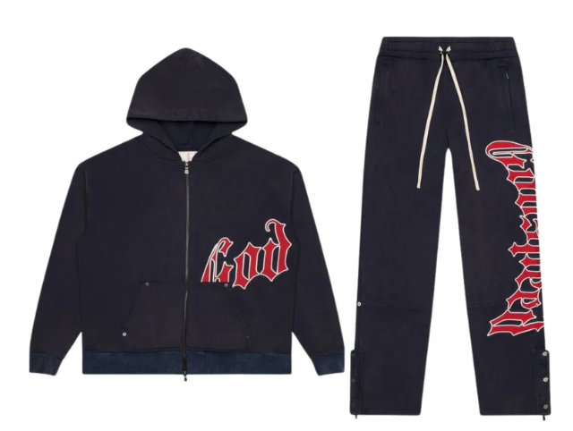 Godspeed OG Logo V2 Sweatsuit Navy Red Sweatsuit Set