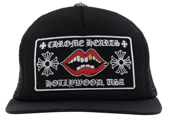 Chrome Hearts Chomper Hollywood Trucker Hat Black/Black
