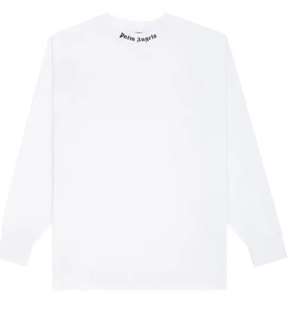 Palm Angels Classic Logo Over Long Sleeve Tee White/Black