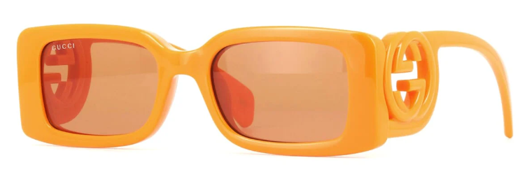 Gucci rectangle frame Sunglasses Orange