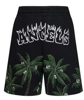 Palm Angels Palms & Skull Vintage Sweatshorts Black/Green