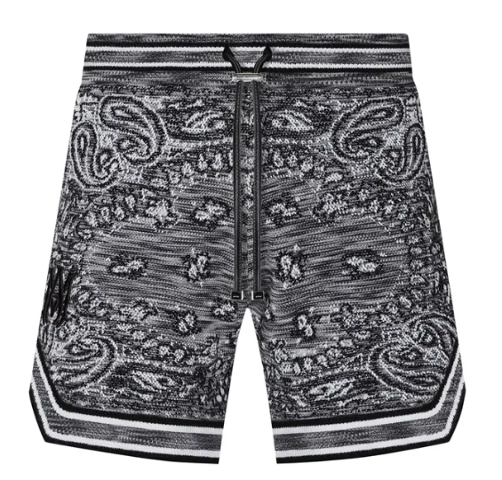 Amiri Space Dye Bandana Shorts Black