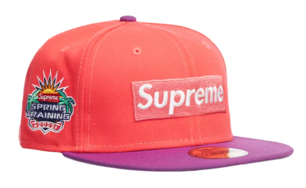 Supreme X New Era Spring Training 2-Tone Box Logo Fitted Coral