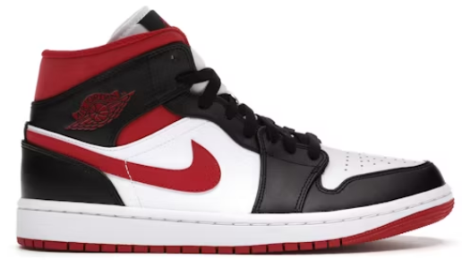 Jordan 1 Mid Gym Red Black White
