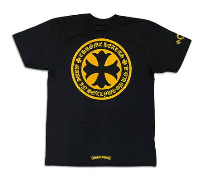 Chrome Hearts Hollywood Yellow Plus Cross Tee Black