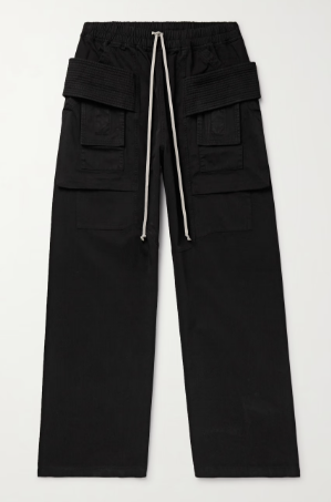 Rick Owens DRKSHDW Creatch Wide Cargo Pants Black