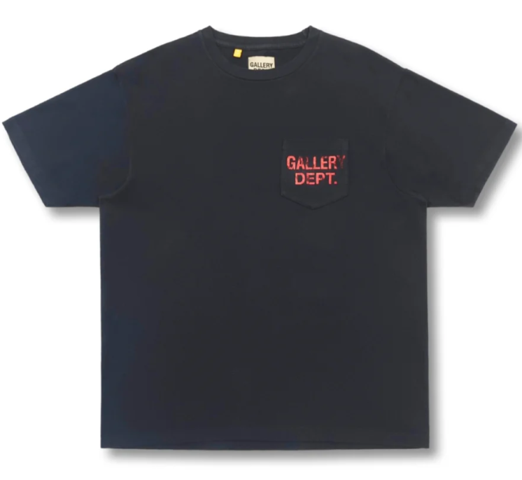 Gallery Dept. Logo Pocket T-Shirt Black