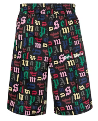 Palm Angels Monogram Track Shorts Black/Multi