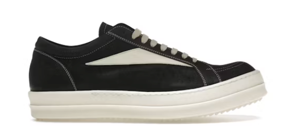Rick Owens Luxor Vintage Sneaks Black Milk