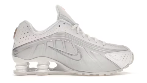 Nike Shox R4 White Metallic Silver
