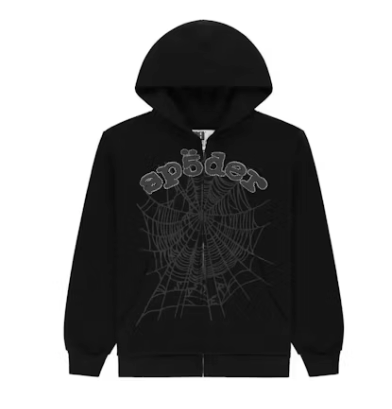 Sp5der OG Web V2 Rhinestone Zip Up Black