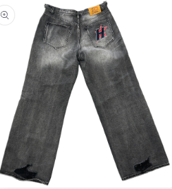 Happy Memories HMDD Black Crystal H-Star Baggy Denim