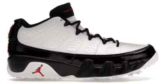 Jordan 9 Retro Low Golf White Black True Red