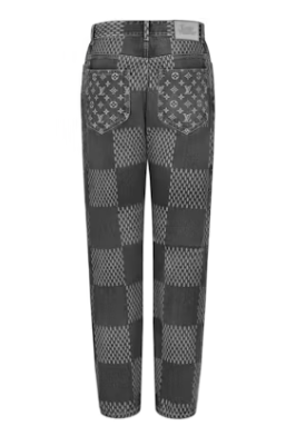 Louis Vuitton x Nigo Giant Damier Waves MNGM Denim Pants Noir