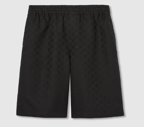 Gucci GG Canvas Linen Blend Shorts Black