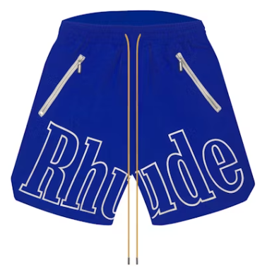 Rhude Logo Print Shorts Blue
