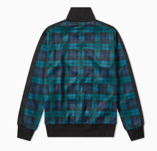 Palm Angels Tartan Track Jacket Navy Green