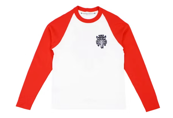 Chrome Hearts Dagger Baseball Shirt White/Red