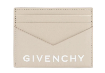 Givenchy Logo Printed Card Case Beige