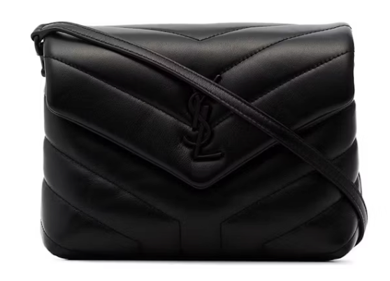 SAINT LAURENT Loulou Toy Quilted Leather Shoulder Bag Black