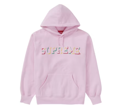 Supreme Drop Shadow Hooded Sweatshirt Light Pink