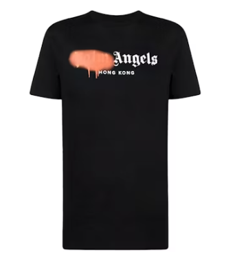 Palm Angels Hong Kong Sprayed Logo T-shirt Black