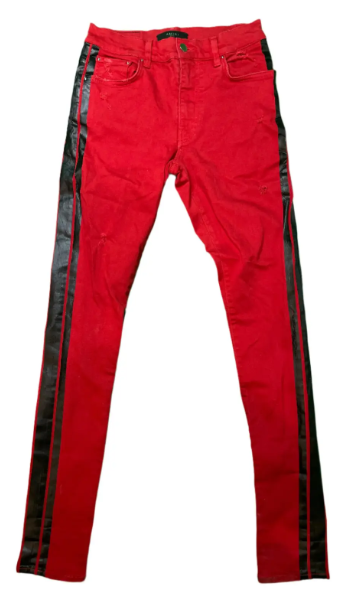 Amiri Track Jeans Red Black